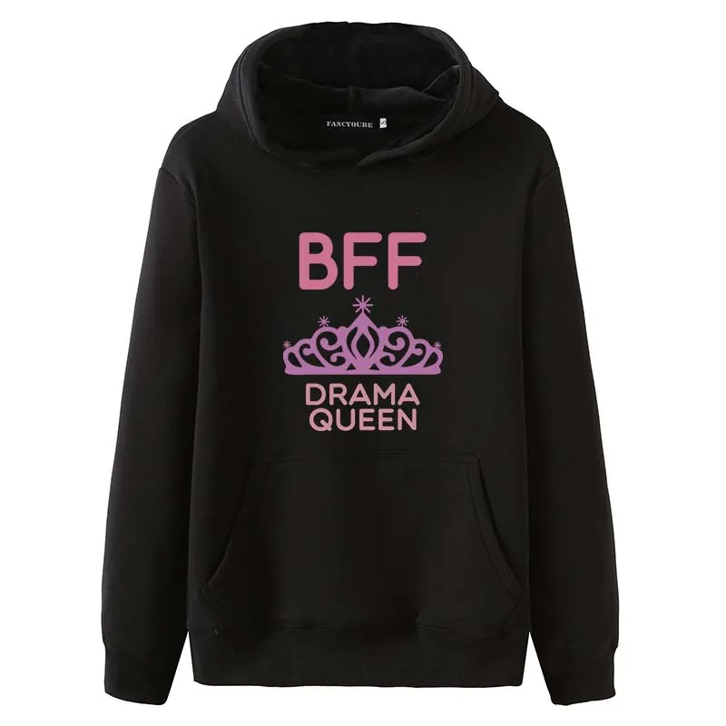 Модные толстовки Best Friends, осенне-зимние женские толстовки с капюшоном и длинным рукавом, женские пуловеры с принтом гамбургера и молока