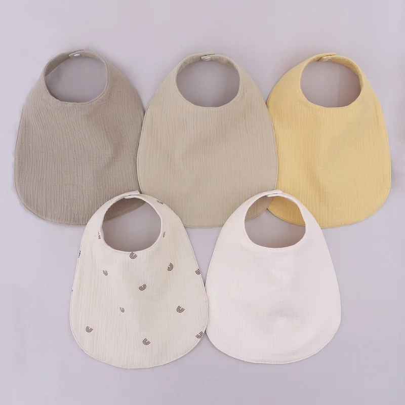 1 Pc Baby Bibs Cotton Accessories Feed Solid Food Saliva Towel For Newborn Soft Pure Color Children's Bib Baby Shower Gift