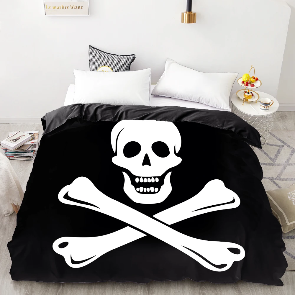 pirate-01 3D HD цифровая печать на заказ пододеяльник, одеяло/одеяло случае королева/король постельные принадлежности 220x240/200x200, пиратский флаг череп - Цвет: pirate-01