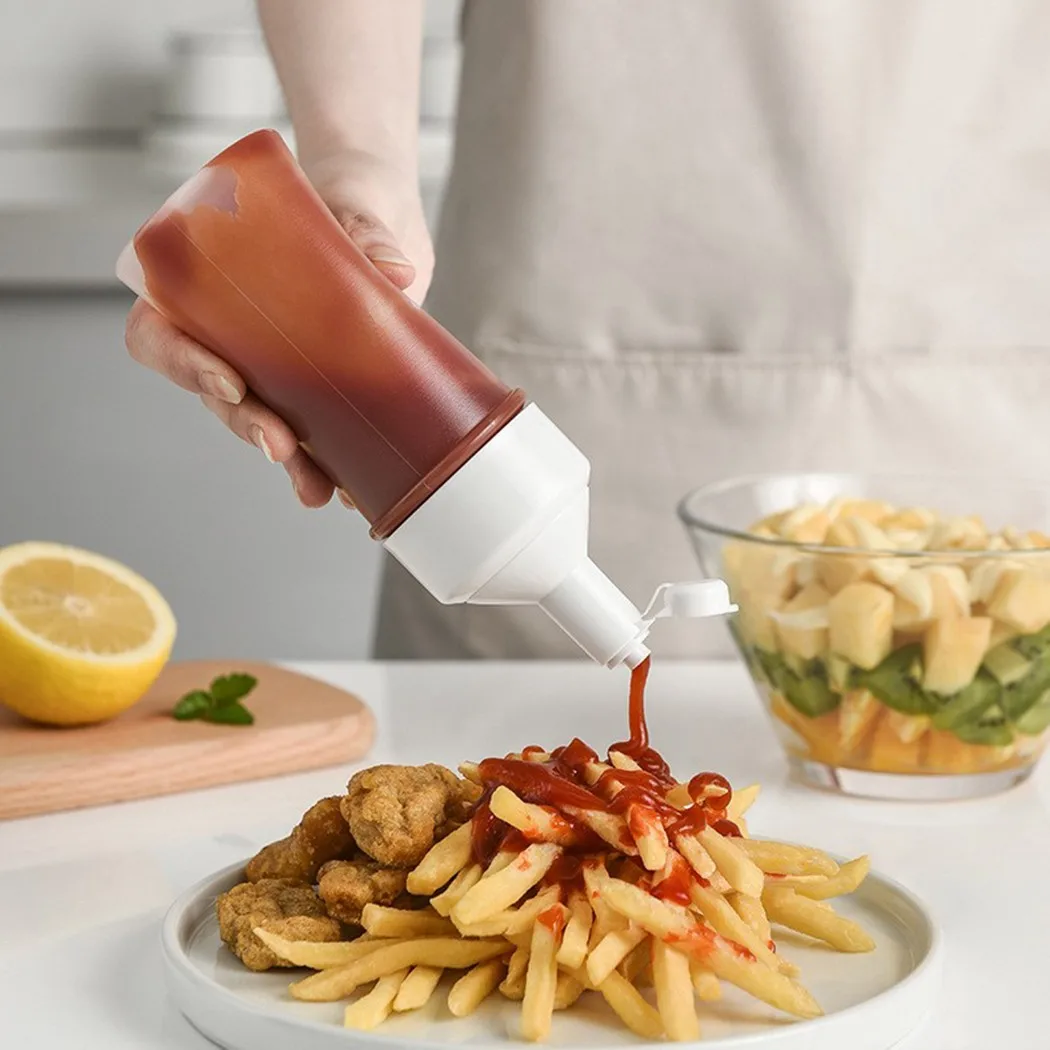 

250ml Dustproof Sauce Vinegar Oil Ketchup Gravy Cruet Kitchen Accessories Gravy Boat Condiment Dispenser Squeeze Bottle
