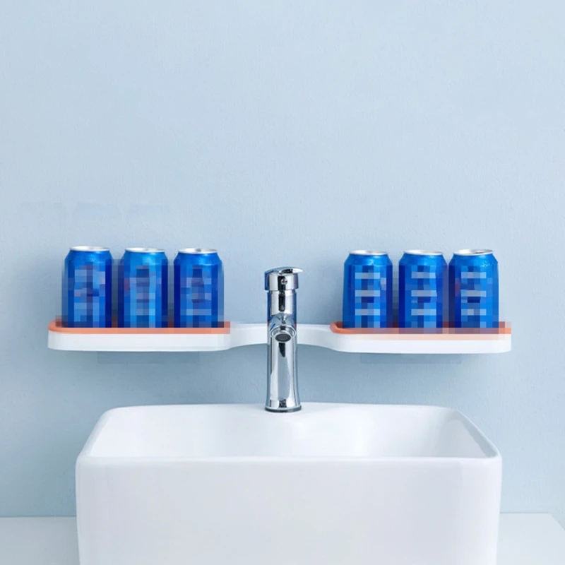

D7WA Multifunction Rotatable Corner Shelf Wall-Mounted Bathroom Storage Rack Hollow Out Drain Basket Adhesive Shampoo Cosmetic