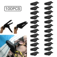 2050100pcs black awning tarp clips tie down for outdoor camping canopy tent for hiking travell tent awning caravan accessory