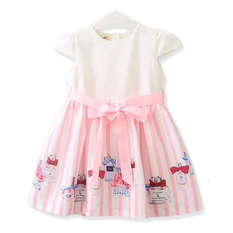 Sweet New Kids Fashion Children Korean Style Clothing Sleeveless Summer Dress Girls Striped Navy Wind Sling Vest | Детская одежда и