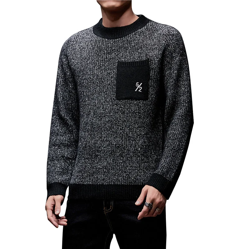 Осенний новый свитер мужские повседневные пуловеры мужская вязаная брендовая