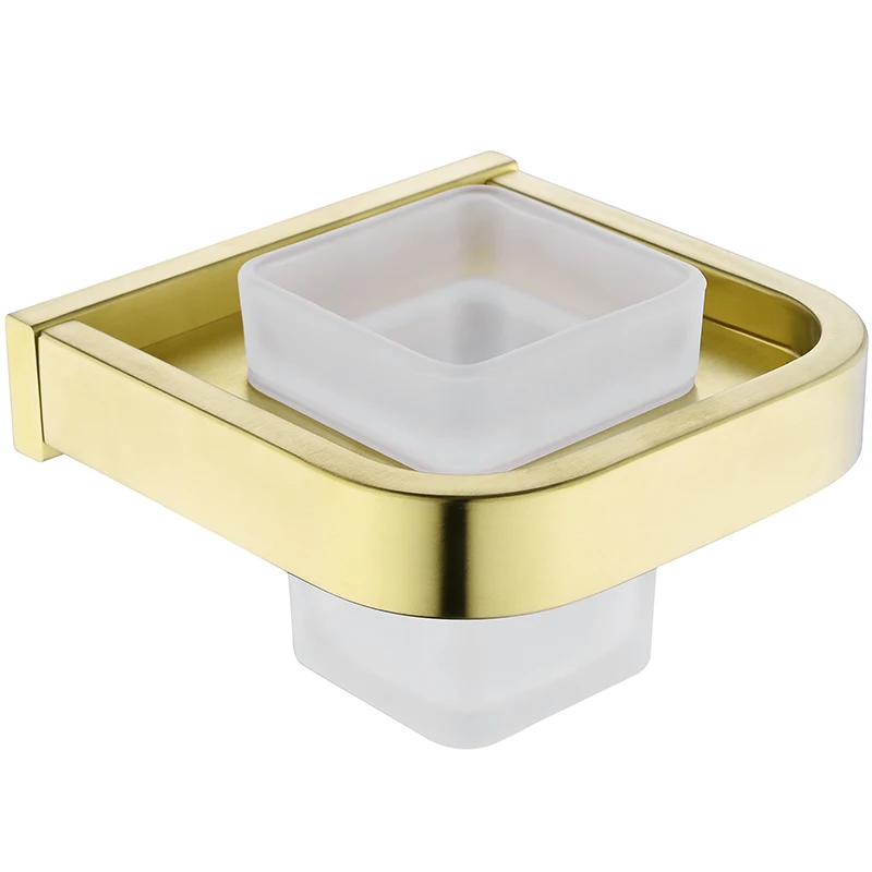 Золотая зубная щетка держатель для зубной щетки квадратный дизайн ванная