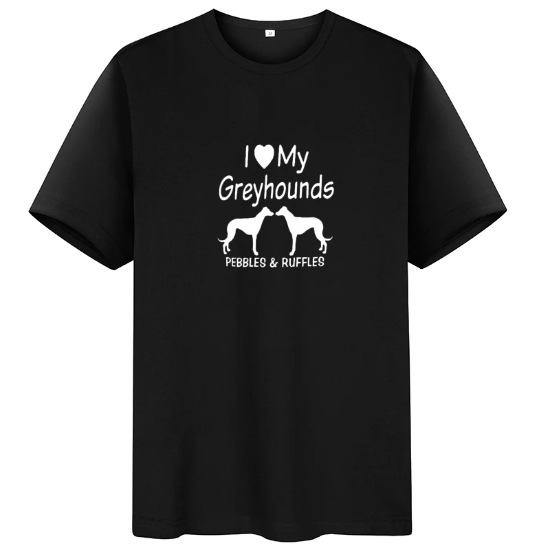 Srivb I Love My Greyhounds мультяшная Футболка женская Tumblr черно белая хипстерская футболка