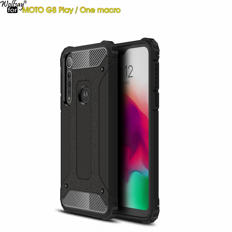 

Чехол Wolfsay для Moto G8 Play, прочный армированный чехол из ТПУ и поликарбоната для Motorola Moto One Macro, чехол для телефона, чехлы для Moto G8 Play