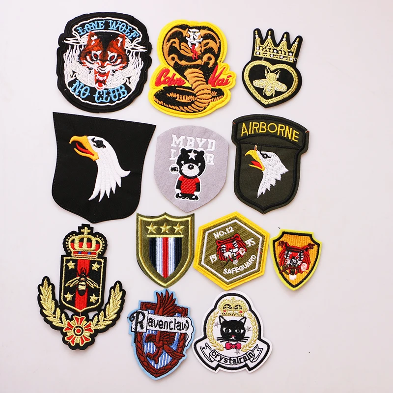 Модная нашивка с изображением орла тигра змеи значков вышитая аппликация