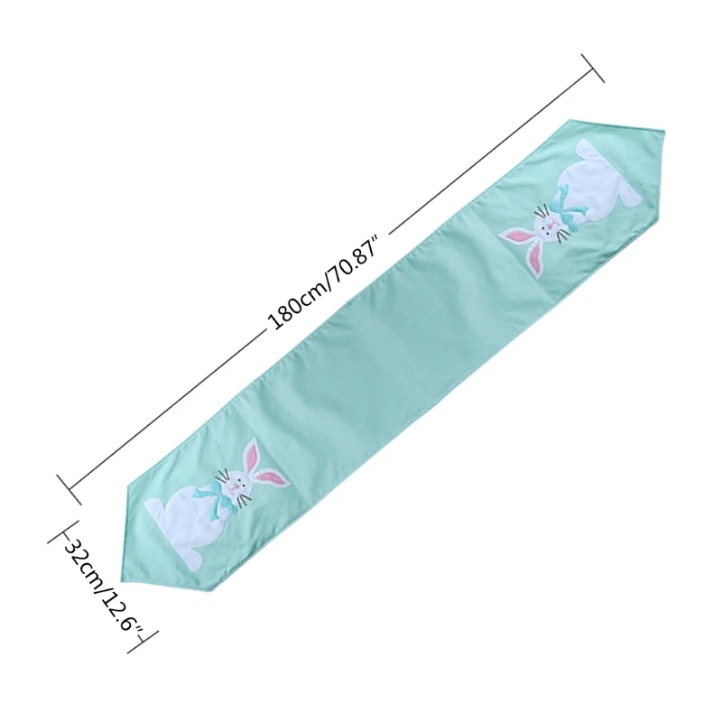 

Easter Bunny Table Flag Tablecloth Mat Easter Holiday Decor Kitchen Supplies