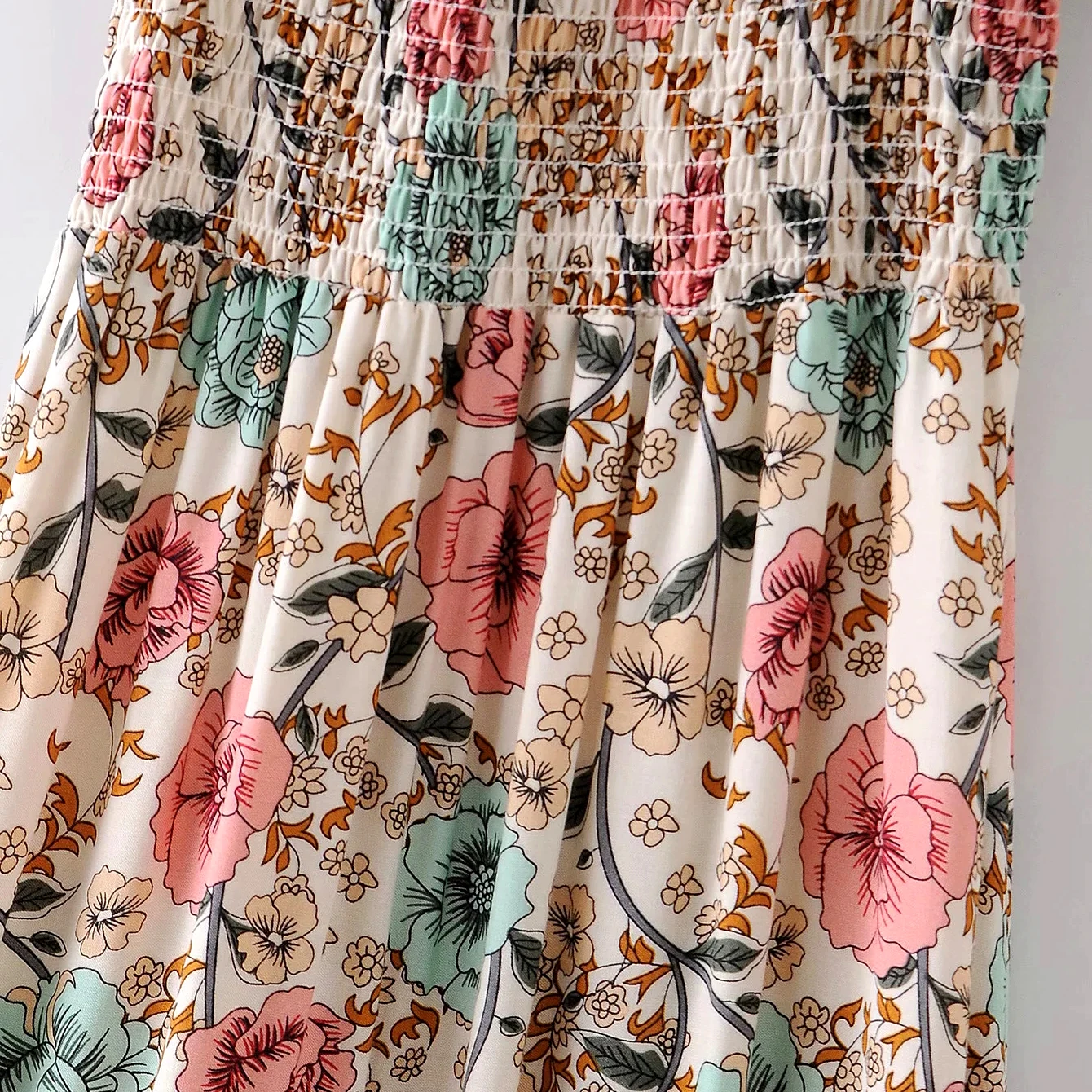

GypsyLady Floral Boho Vintage Midi Dress Summer Women Sexy Holiday Casual Dress Off The Shoulder Elastic Waist Female Dress New