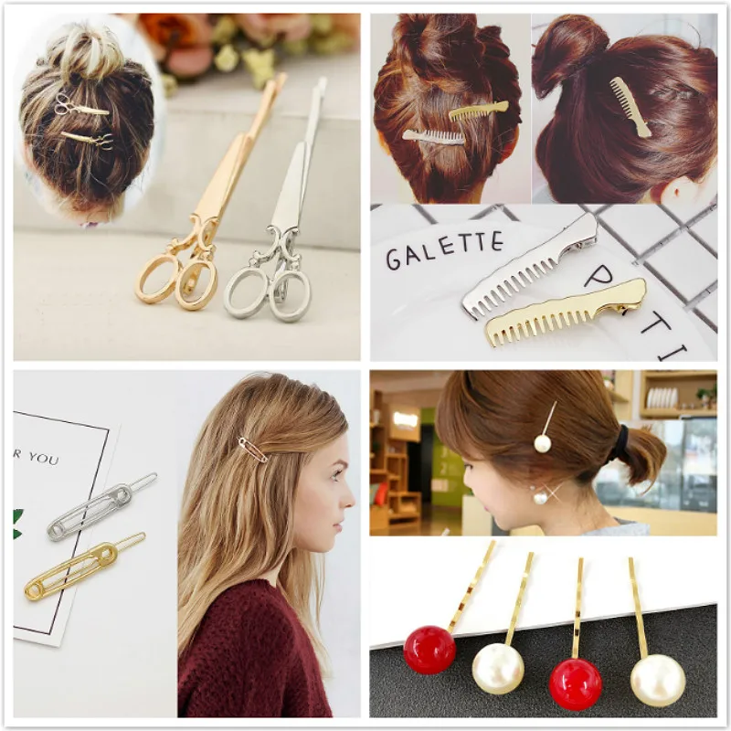 2020 Новая мода Женские аксессуары для волос золотого серебряного цвета Цвет
