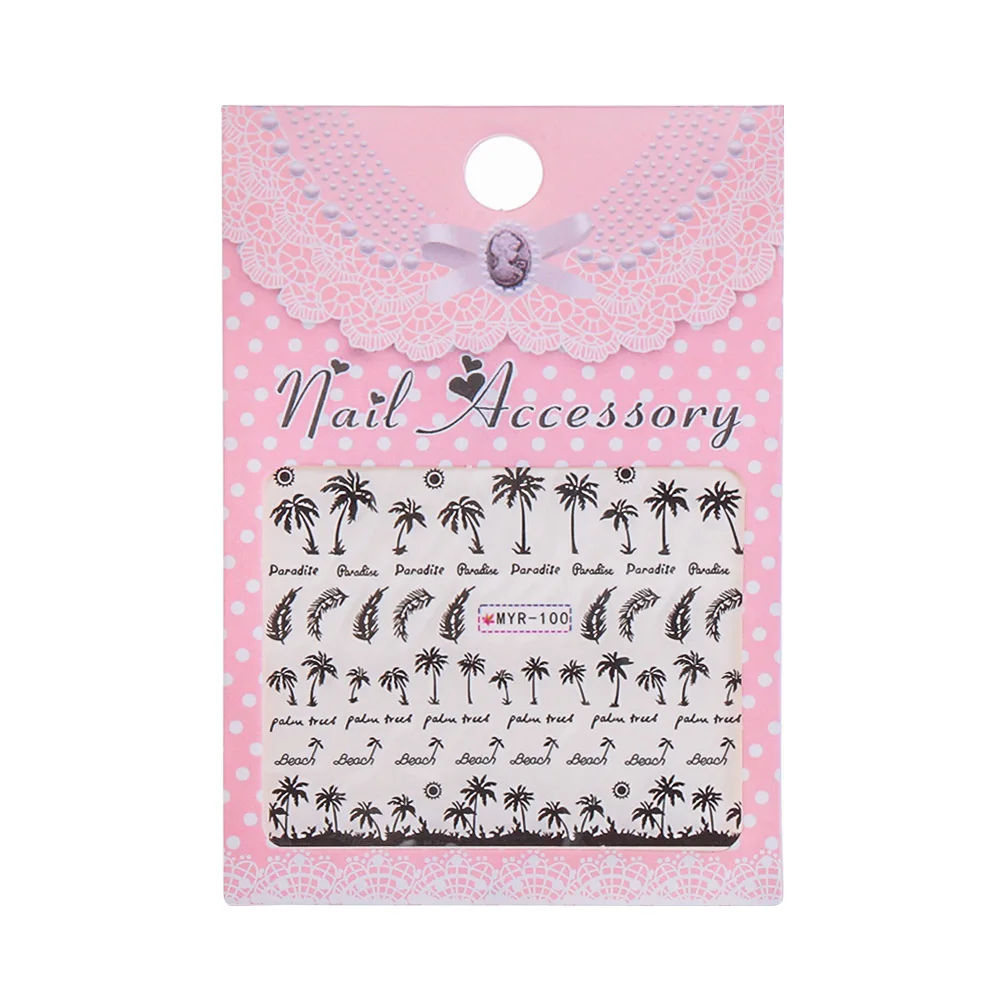 2 шт. наклейки для ногтей в тропическом стиле|Стикеры и наклейки| |