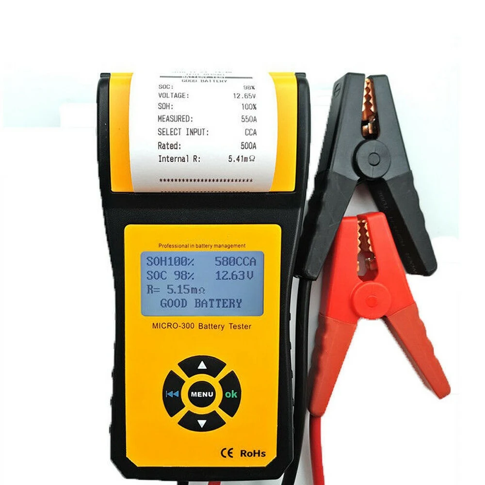 LMICRO-300 Цифровой Автомобильный анализатор с тестером проводимости принтера 2000CCA