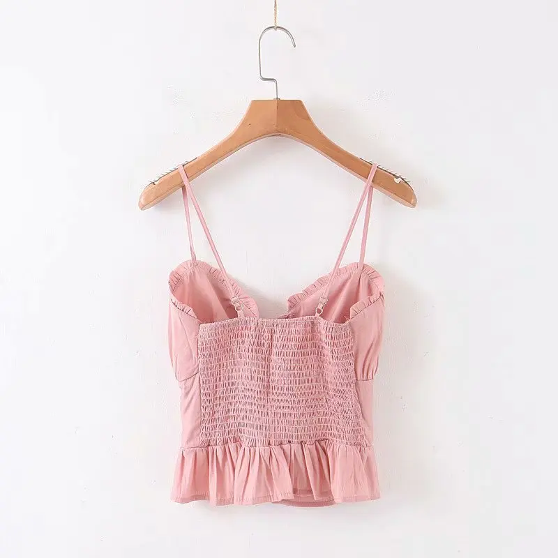 SDP38-9259 European and American fashion falbala condole top |
