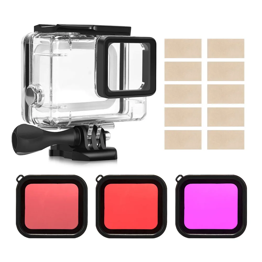 Комплект фильтров для корпуса GoPro Hero 7/6/5 Black/(2018) водонепроницаемый защитный чехол