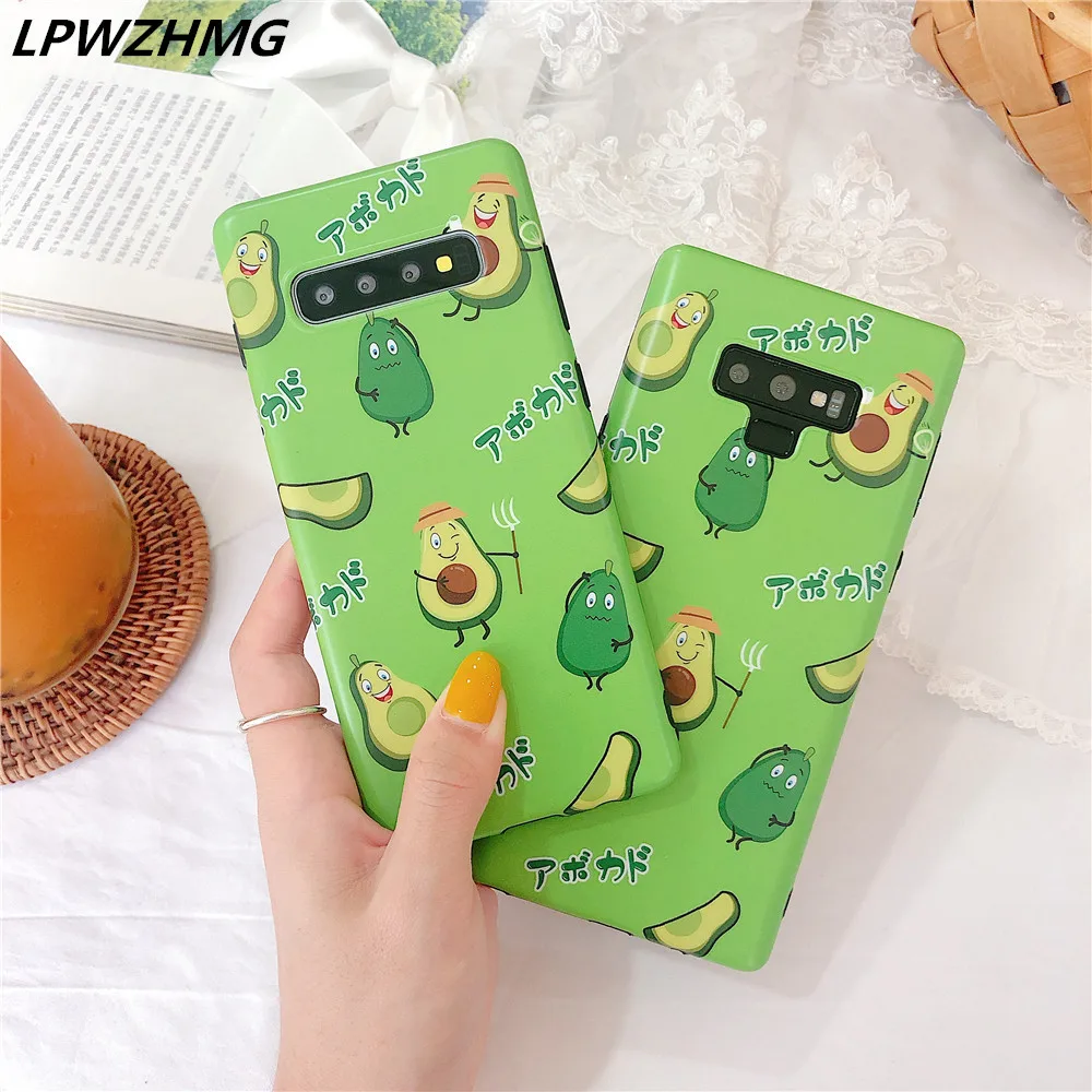 LPWZHMG милый чехол для телефона авокадо samsung Galaxy S10 S9 S8 Plus Note 8 9 мятный зеленый