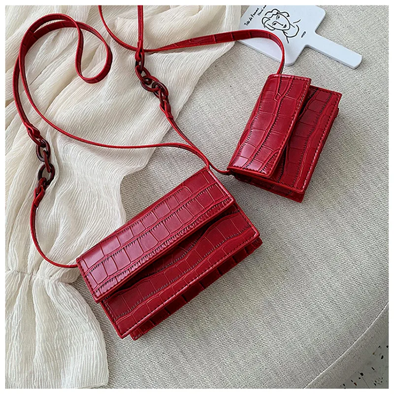 

Женская мини-сумка из искусственной кожи, модная крокодиловая сумка на ремне, дизайнерские брендовые Дамские кошельки, мессенджеры через п...