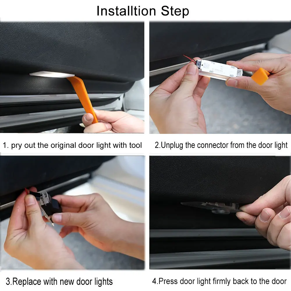 

LED Car Door Logo Light Decoration Accessories for BMW 1 3 5 6 7 X1 X3 X5 X6 Z E81 E83 E87 E60 E61 E70 E71 E90 E91 F10 F20 F30
