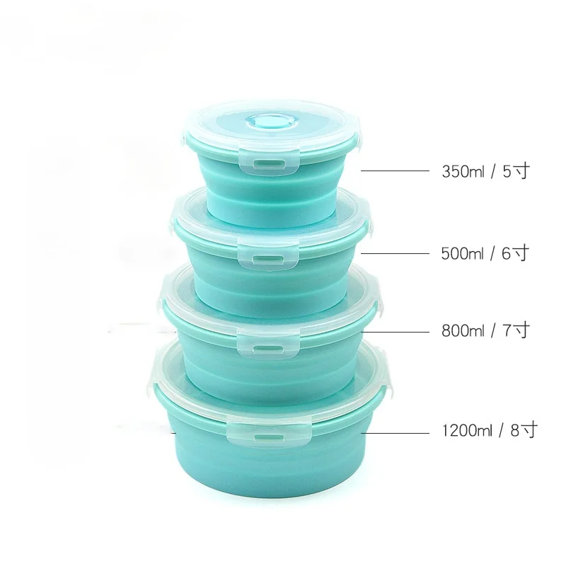 Многофункциональная силиконовая коробка для ленча складной &quotЛанч-бокс&quot Еда