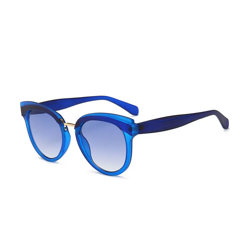 Модные Цветные солнцезащитные очки кошачий глаз женские Брендовые высокого