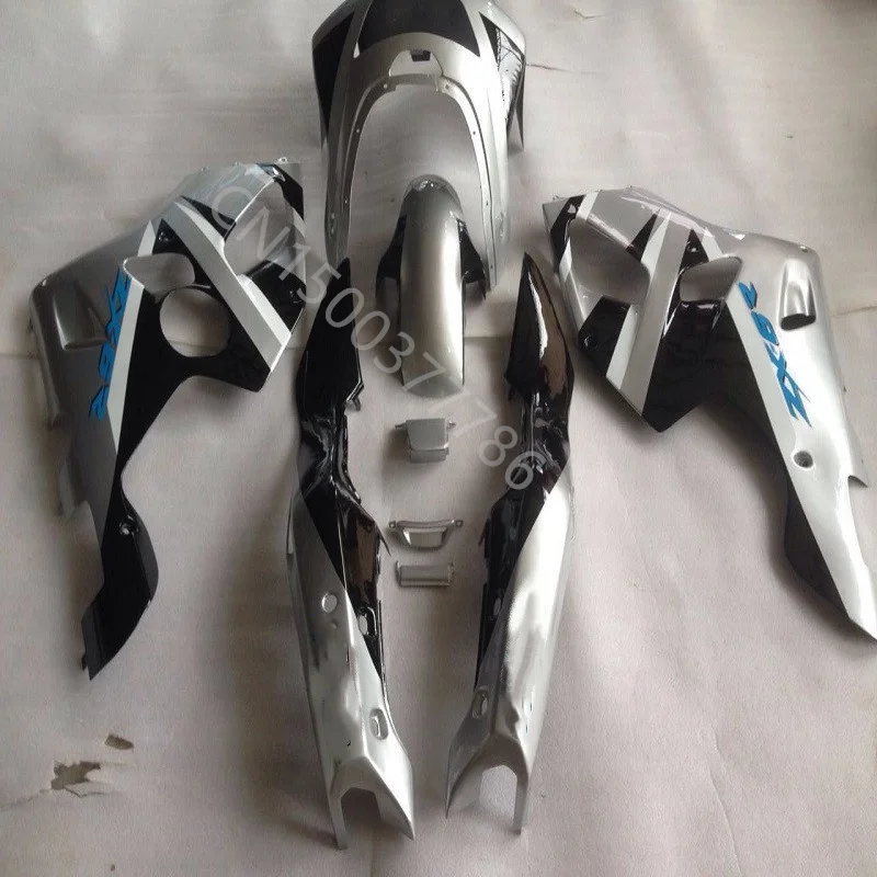 

Комплект обтекателей для мотоциклов KAWASAKI Ninja 1994 1995 1996 1997 ZX 6R ZX636 94-97, серебристо-черный комплект обтекателей из АБС