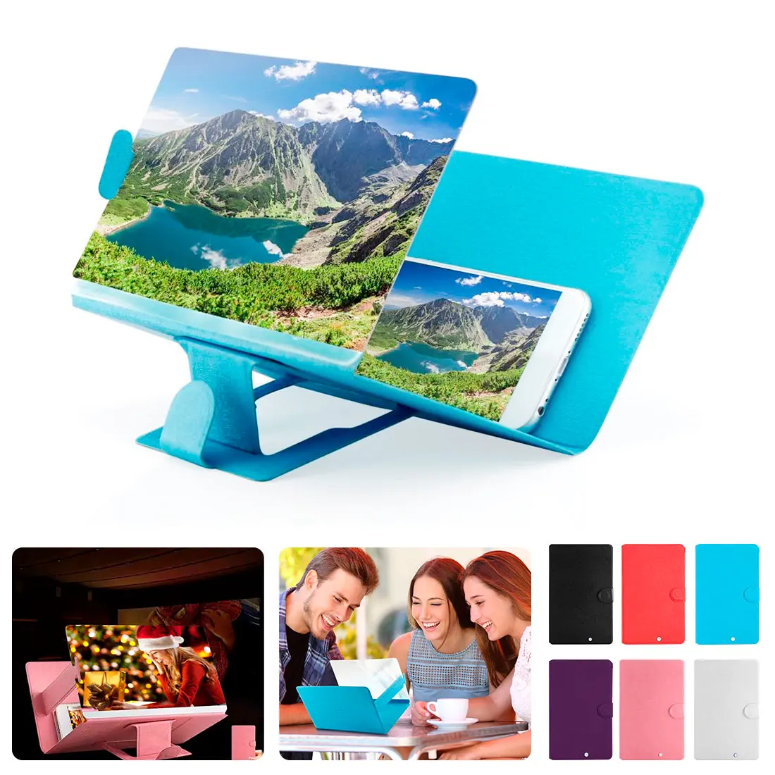 

Universal Mobile Phone Screen Magnifier 3D Enlarger Magnifying Video Amplifier Projector Bracket Desktop Holder Stand For Phone