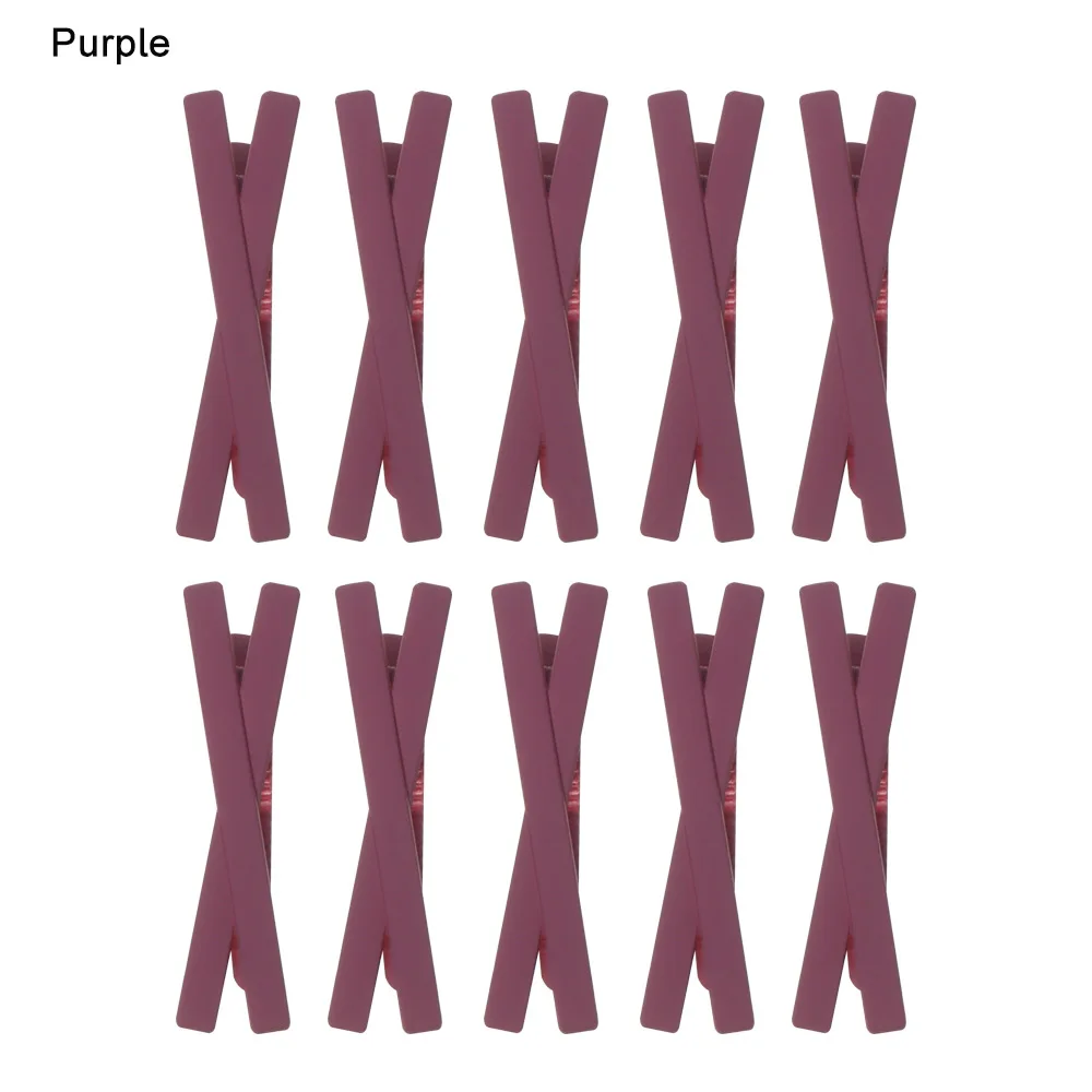 Purple 10 шт., разноцветные заколки для девочек в Корейском стиле, заколки для волос для девочек, заколки для волос, заколки принцессы, детские головные уборы, аксессуары для укладки волос - Цвет: Purple