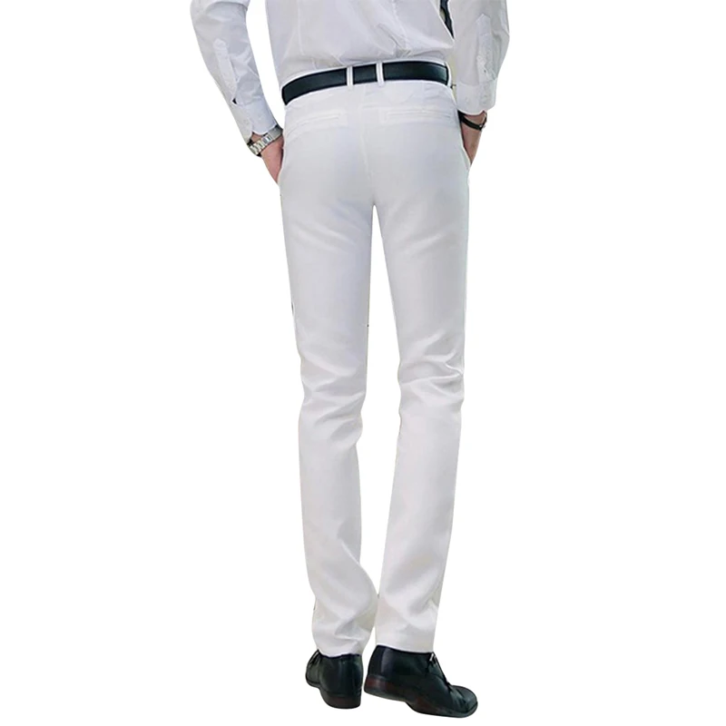 

Mens Pants Cotton Blend Casual Stretch Male Trousers Man Long Straight High Quality 4 Color Plus Size Pant Suit M-3XL