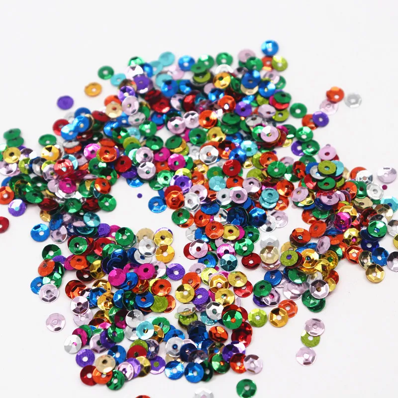 Круглая пайетка из ПВХ 4 мм пайетки с блестками для рукоделия шитья свадебного