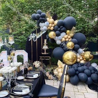 112pcs balloons arch black gold style wedding decorations agate 4d balloon garland birthday anniversary party decor supplies
