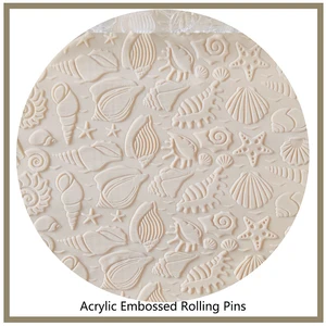 Off для солнца, песок и ракушек кухонные аксессуары мастика сахарница инструменты для украшения тортов 3D Мини тиснение Скалка