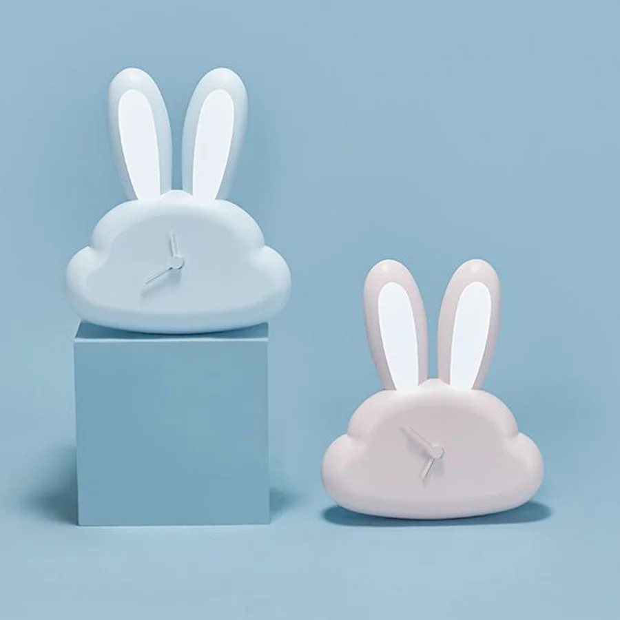 

Rabbit sense clock light creative led bedroom bed atmosphere light USB charging student electronic clockA350