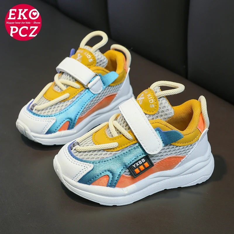 

Кроссовки EKOPCZ детские дышащие, уличная спортивная теннисная обувь для мальчиков и девочек, повседневные, мягкая подошва, для начинающих ход...