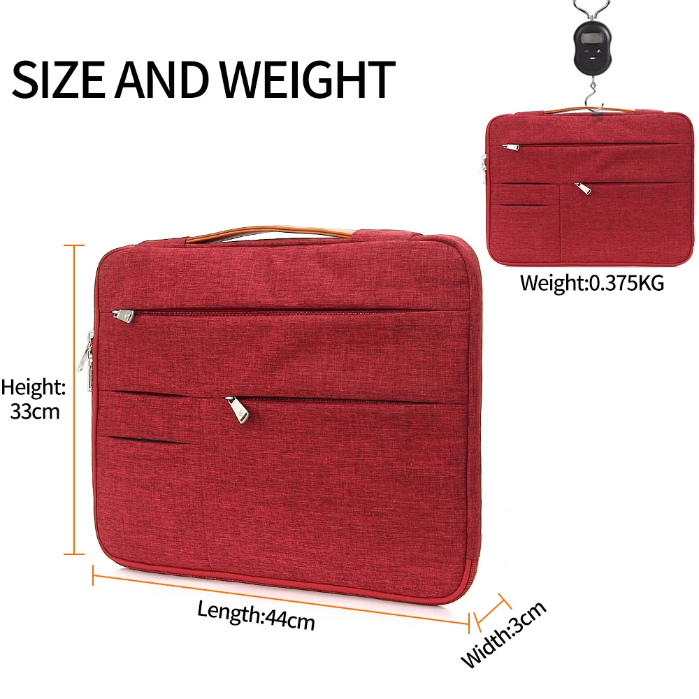 kingslong 17 inch laptop sleeve for lenovo xiaomi hasee macbook air 17 3 inch laptop case office business laptop cover bag red free global shipping