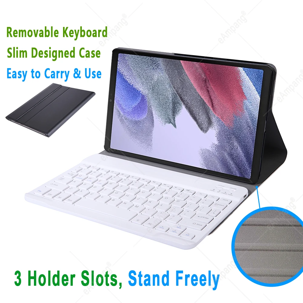 case for samsung galaxy tab a7 lite 8 7 keyboard case sm t220 sm t225 detachable bluetooth compatible keyboard cover funda capa free global shipping