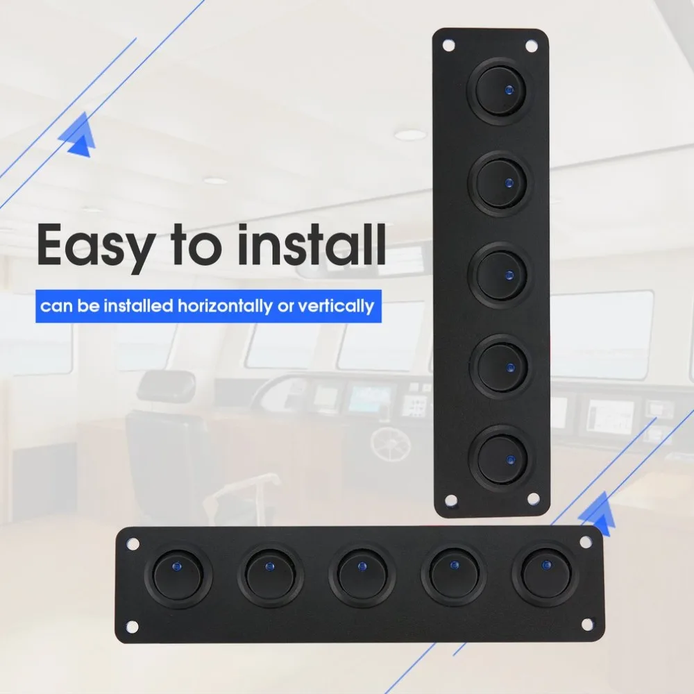 5 Gang 12V перекидной переключатель для морской катер автомобиля размыкатели цепи