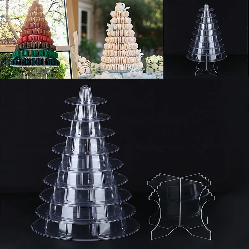 10-слойная витрина для макарон башня кексов подставка пирожных украшения свадьбы