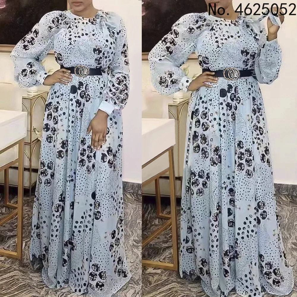 african attire for women Clothes for Women Dashiki Print Dress European Clothing Plus Size Bazin Rich Sleeveless Fashion Round Neck Maxi Vestido african robe