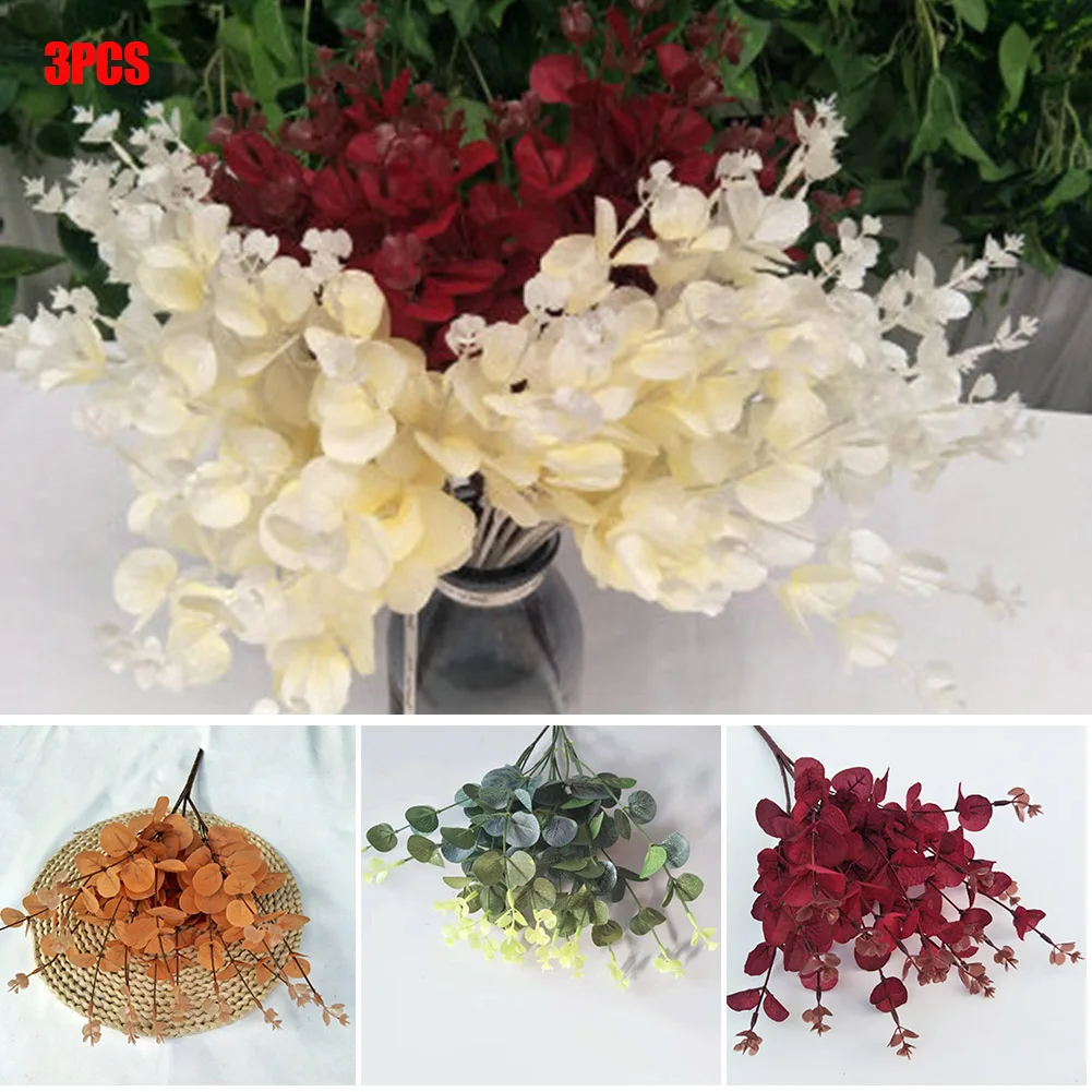 

3pcs Simulation Flower Bouquet Handmade Decorative Flower for Wedding Party Flower Arrangements J8