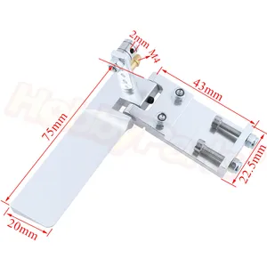 Алюминиевый руль длиной 75 мм, шириной 45 мм, с всасывающим отверстием для подачи воды, для радиоуправляемой лодки, с ЧПУ