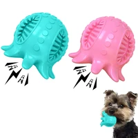 dog chewing ball interactive 2pcs octopus shape dog rubber toy puppy squeaky toy dog chew toys for dog tooth cleaning ball