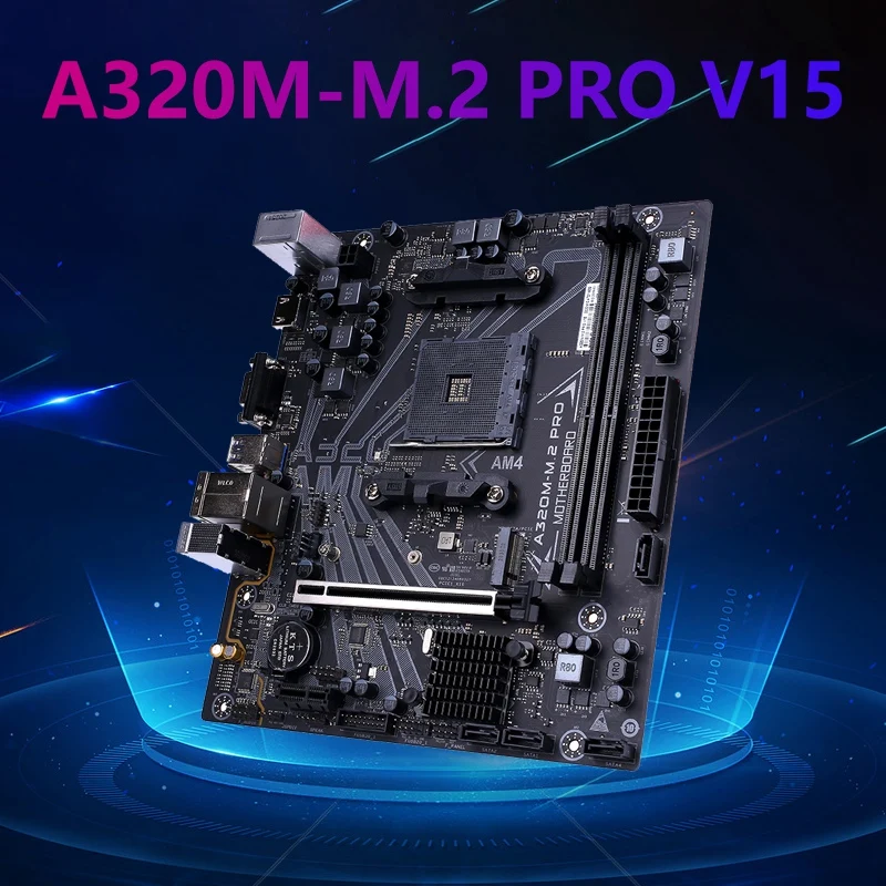 Красочные A320M M.2 PRO V15 материнская плата DDR4 двухканальный 3200/2400/213 Гц SATA 6 ГБ/сек. для