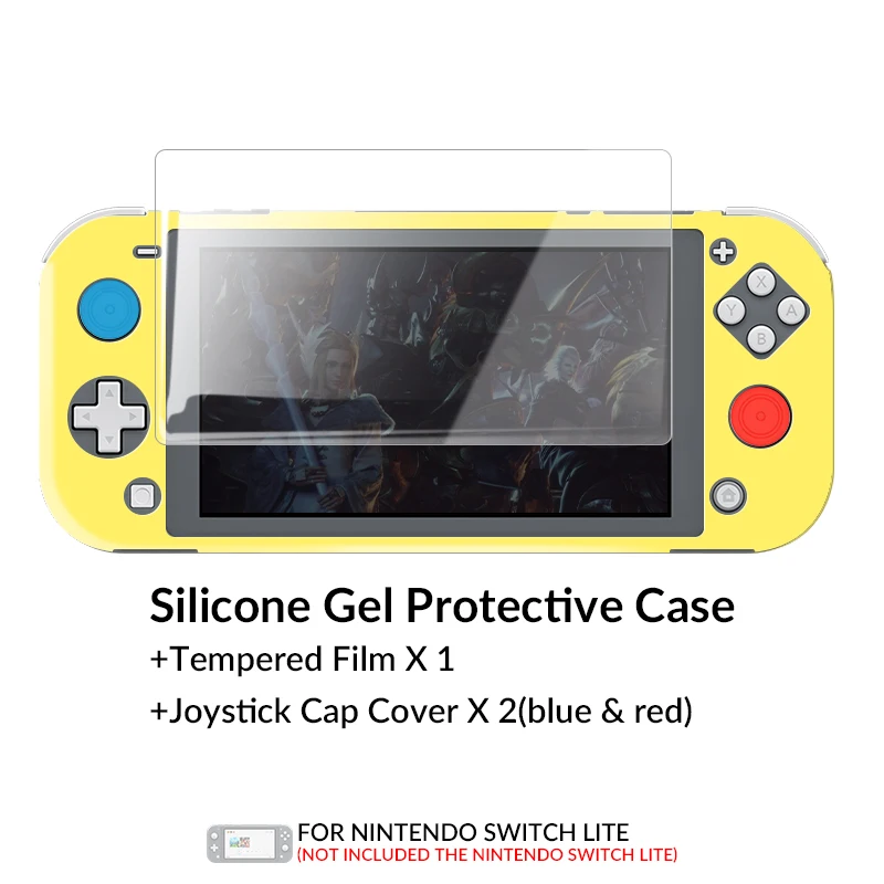 Transparent film-Y Защитный силиконовый чехол с изображением лягушки для nintendo Switch Lite, аксессуары для nintendo Switch NS Lite - Цвет: Transparent film-Y