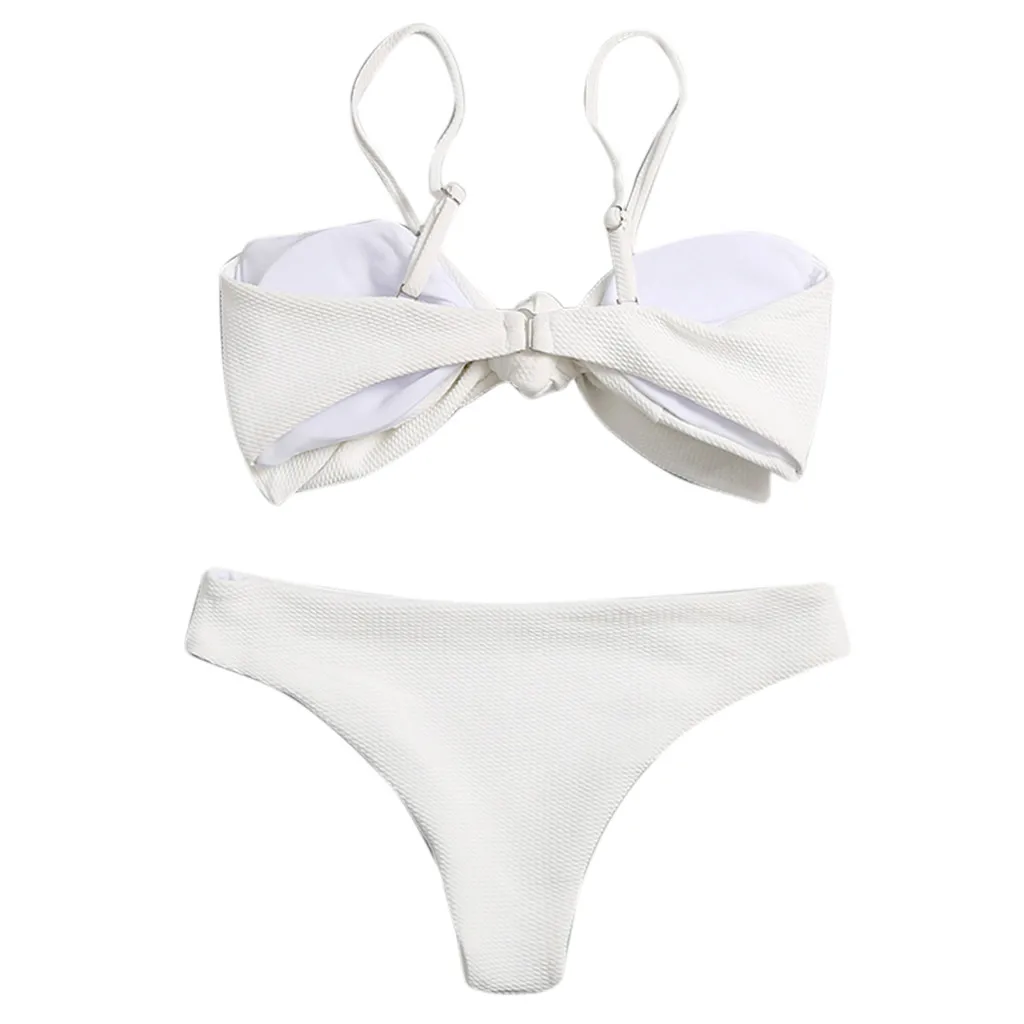 Push Up Bikini Sexy Bow Green Bikinis 2019 Hot Sale Padded Thong Swimsuit Brazilian Biquini Low Waist Swimwear Women#4 |