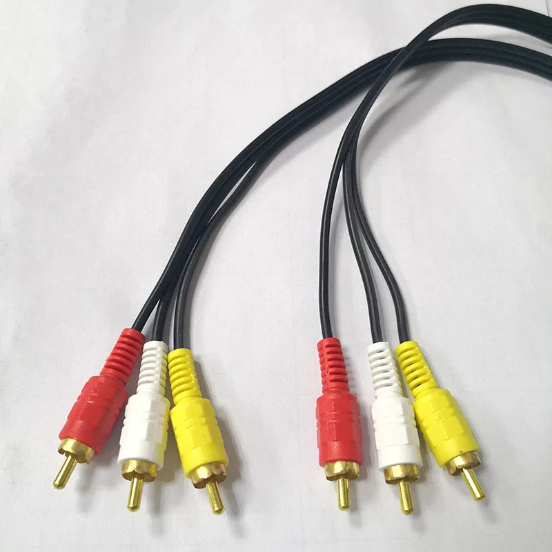 1 5 м 3 RCA к 3RCA папа 4N OFC аудио видео коаксиальный разъем кабель av для домашний dvd