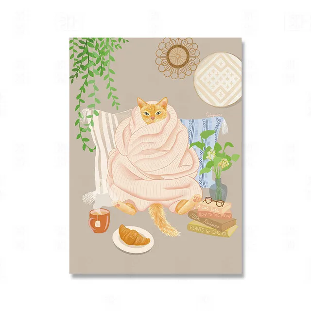 Картина на холсте для дома китайская Азиатская Кухня мультфильм искусство