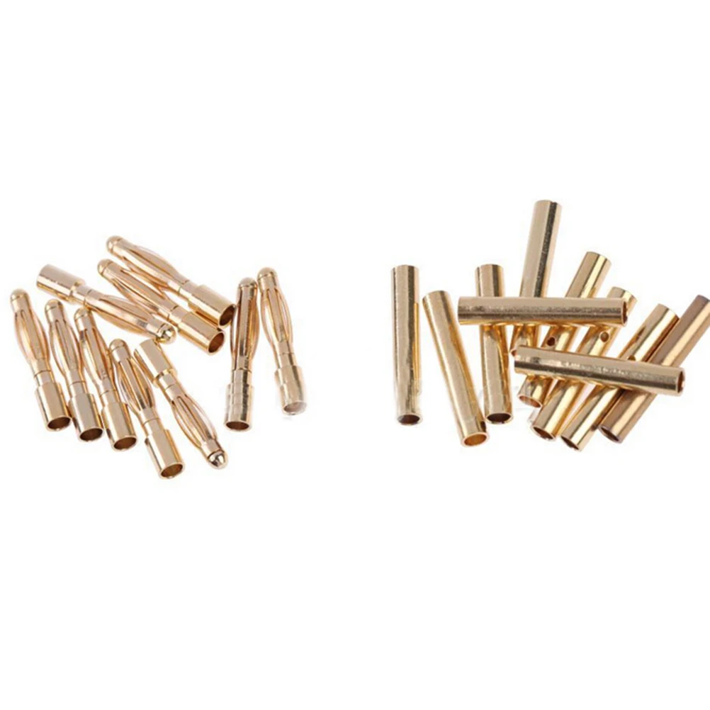 10 Pairs 2mm Banana Plug Gold Plated Copper Brushless Motor Bullet Connector For ESC Battery Wholeale | Обустройство дома