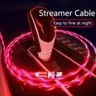 Автомобильный зарядный кабель, Светодиодный светящийся Магнитный USB-кабель для Kia Rio K2 K3 K5 K4 Cerato Soul Forte Sportage SORENTO mohas OPTIMA