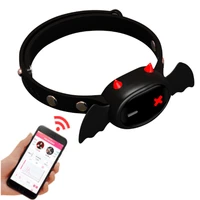new app remote control neck collar fetish slave restraint qiui little devil electric shock collar adult game sex toy for couples