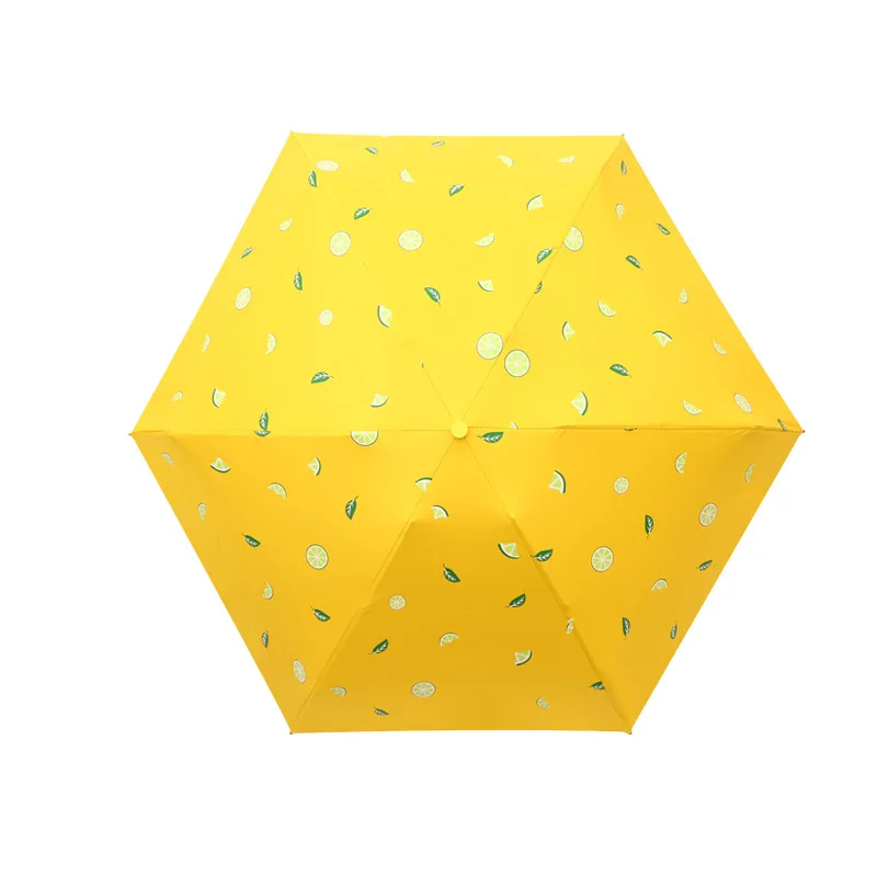 Новый пятистворчатый мини зонт от солнца УФ-защита Женский ультралегкий